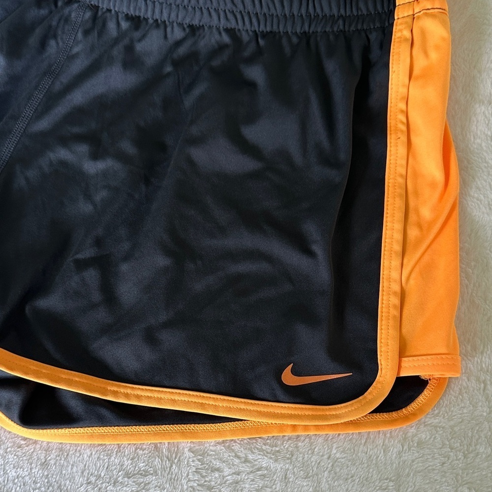 Nike Women's Athletic Shorts in Black and Orange - Picture 3 of 7